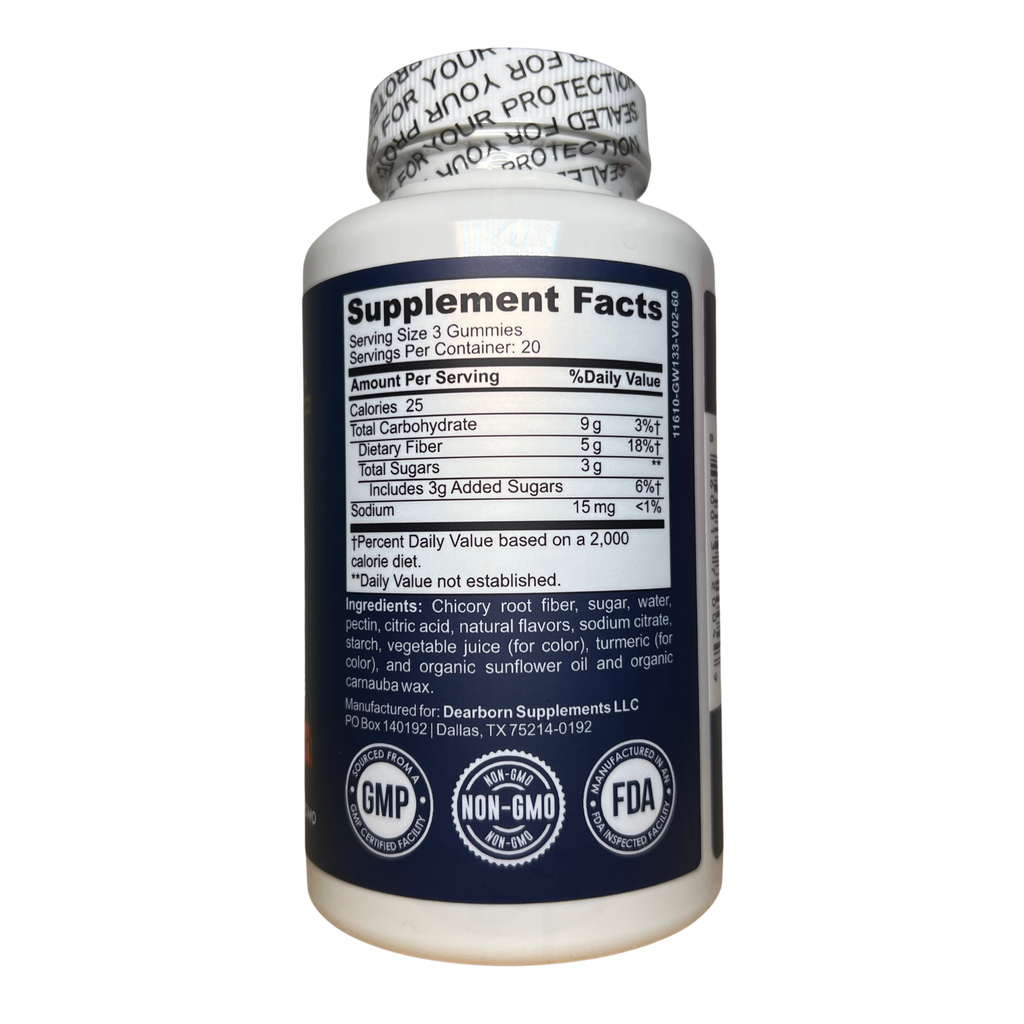 TRTL Fiber Gummies - 60 Count - 5g Fiber per Serving