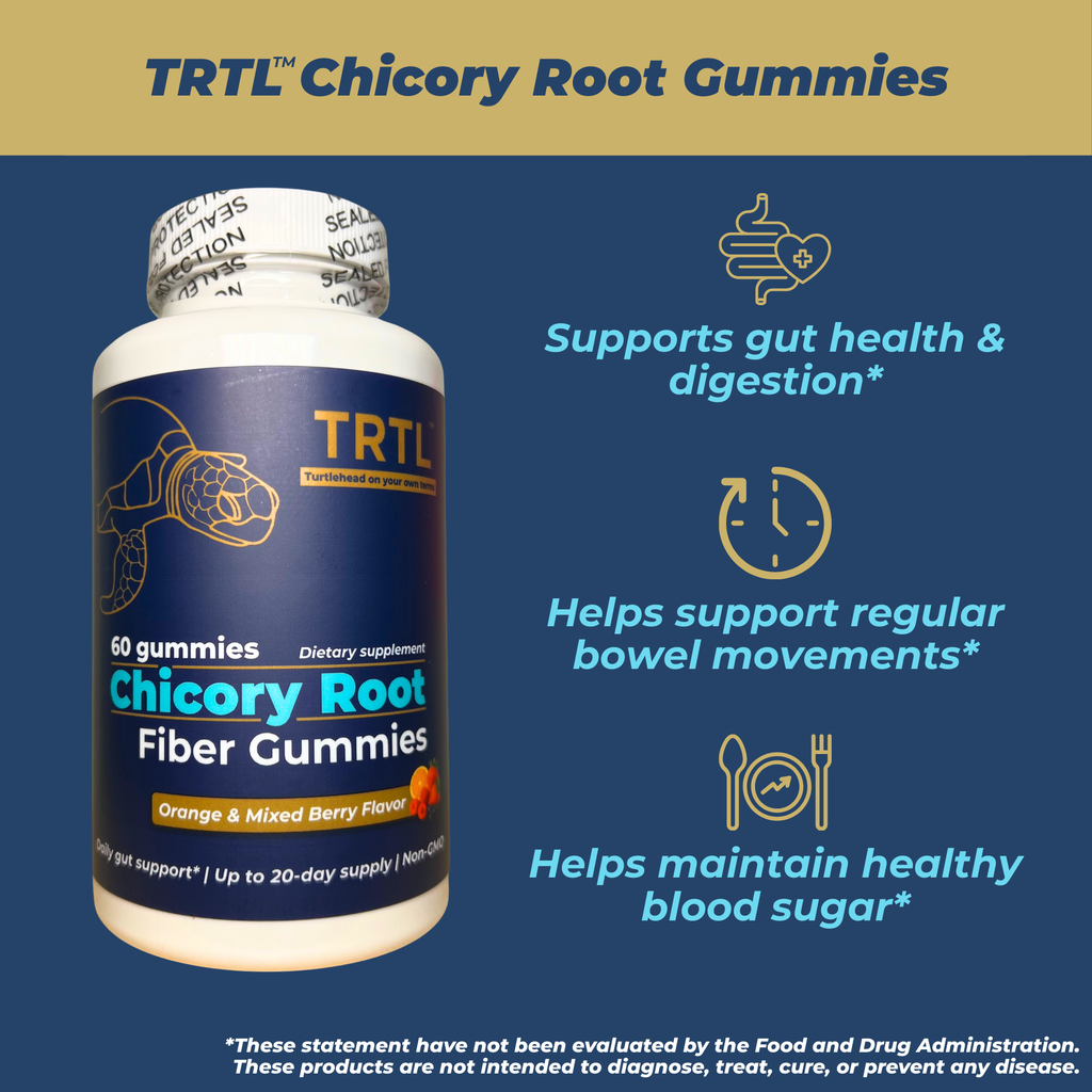 TRTL Fiber Gummies - 60 Count - 5g Fiber per Serving