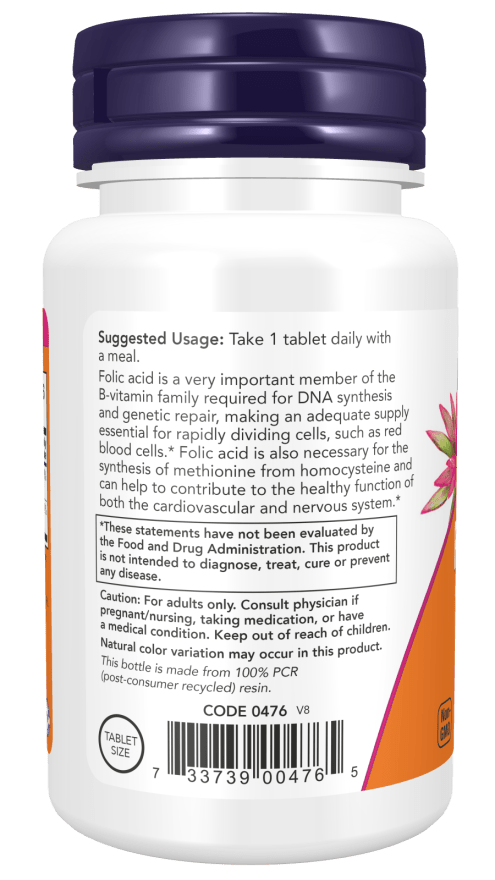 Folic Acid 800 mcg with Vitamin B-12 Tablets