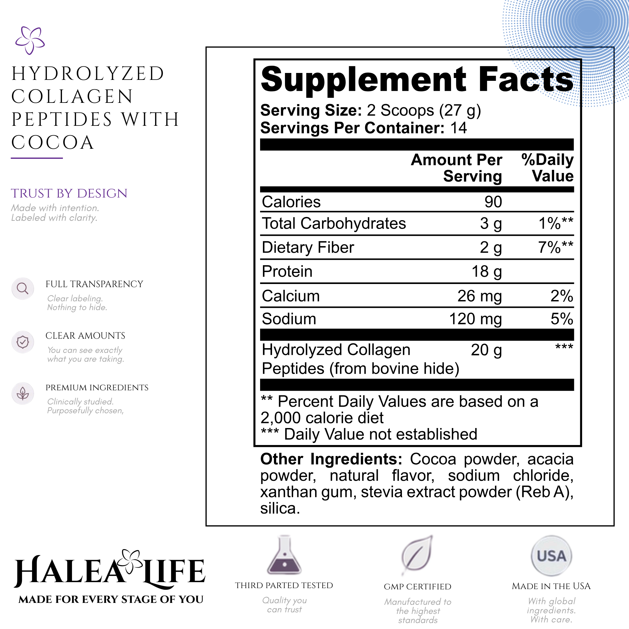Hydrolyzed Collagen Peptides with Cocoa
