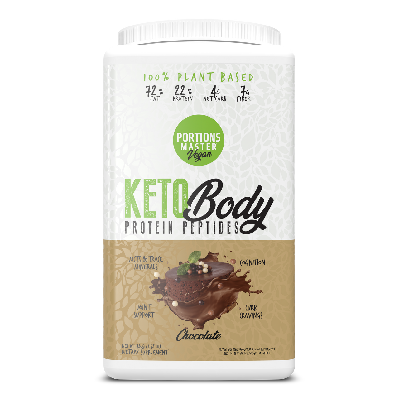 Portions Master Keto Body Protein Peptides Chocolate