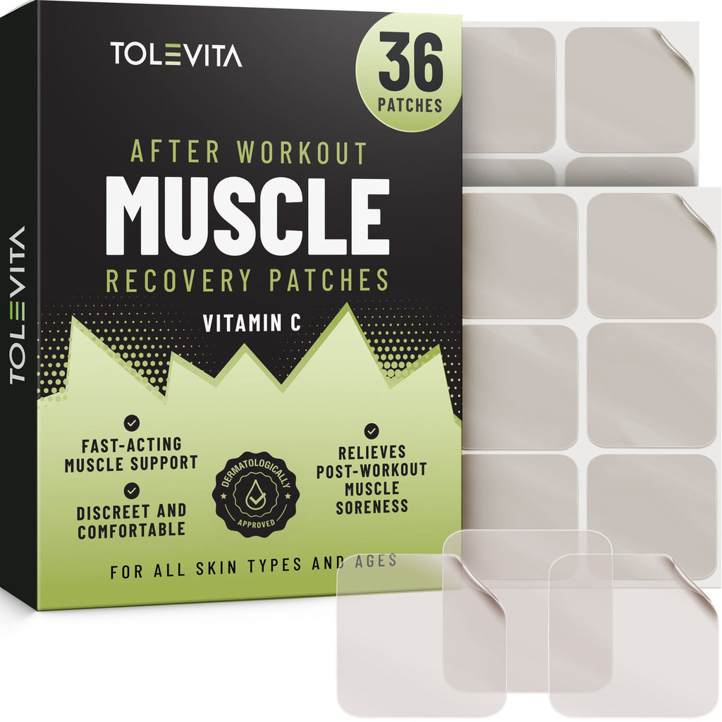 Post-Workout Muscle Recovery Patches with Vitamin C, 36 Patches