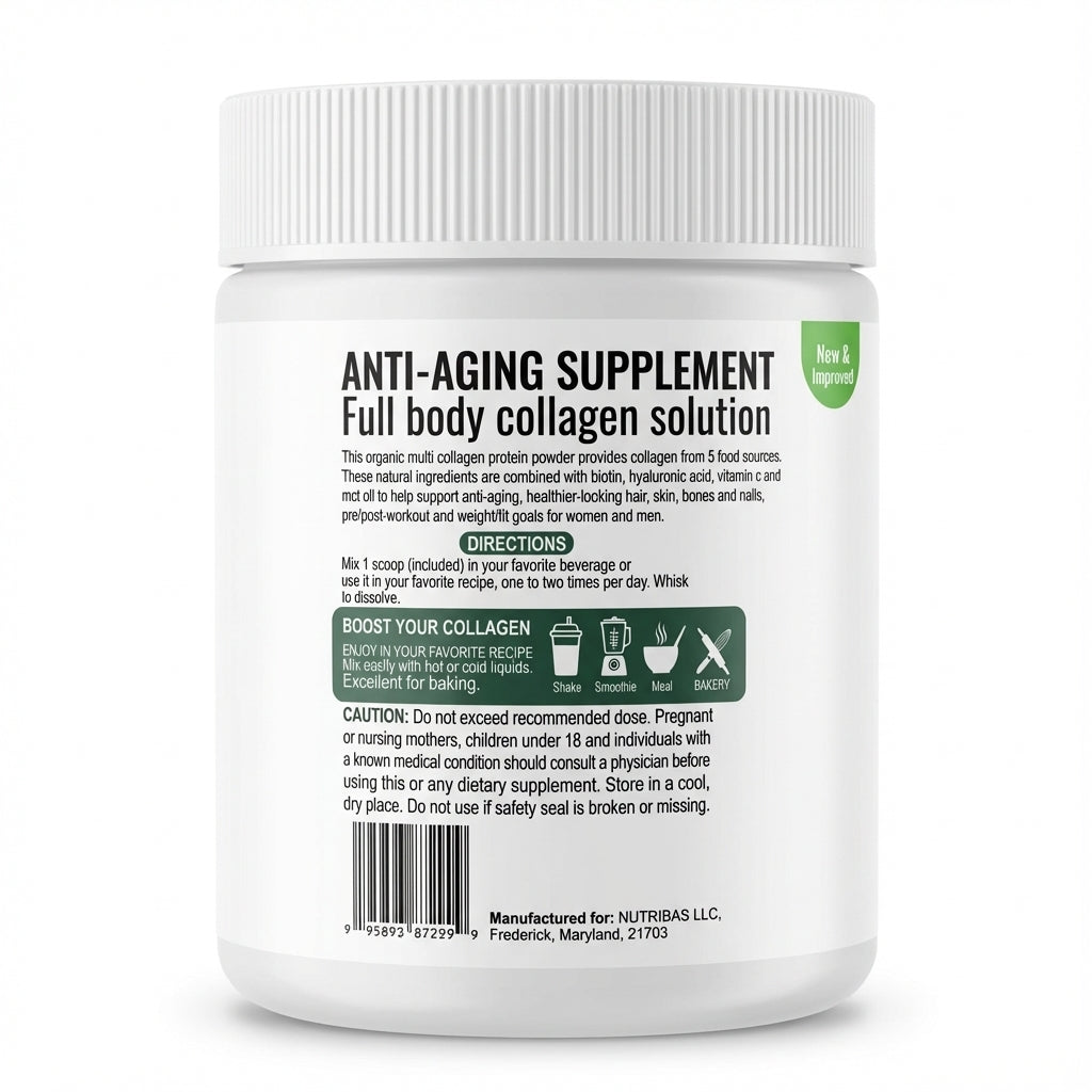 Multi Collagen Peptides Powder – Unflavored, 300g