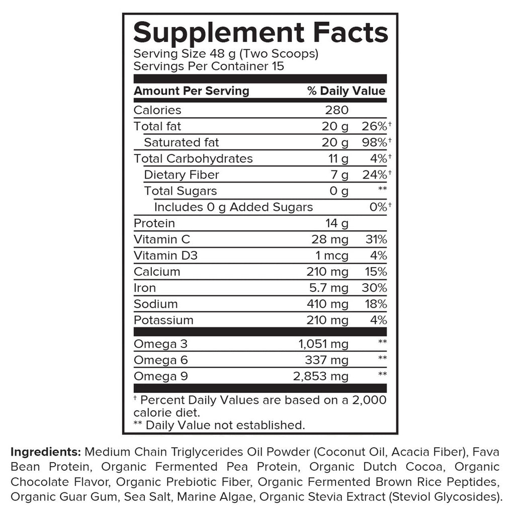 Portions Master Keto Body Protein Peptides Chocolate