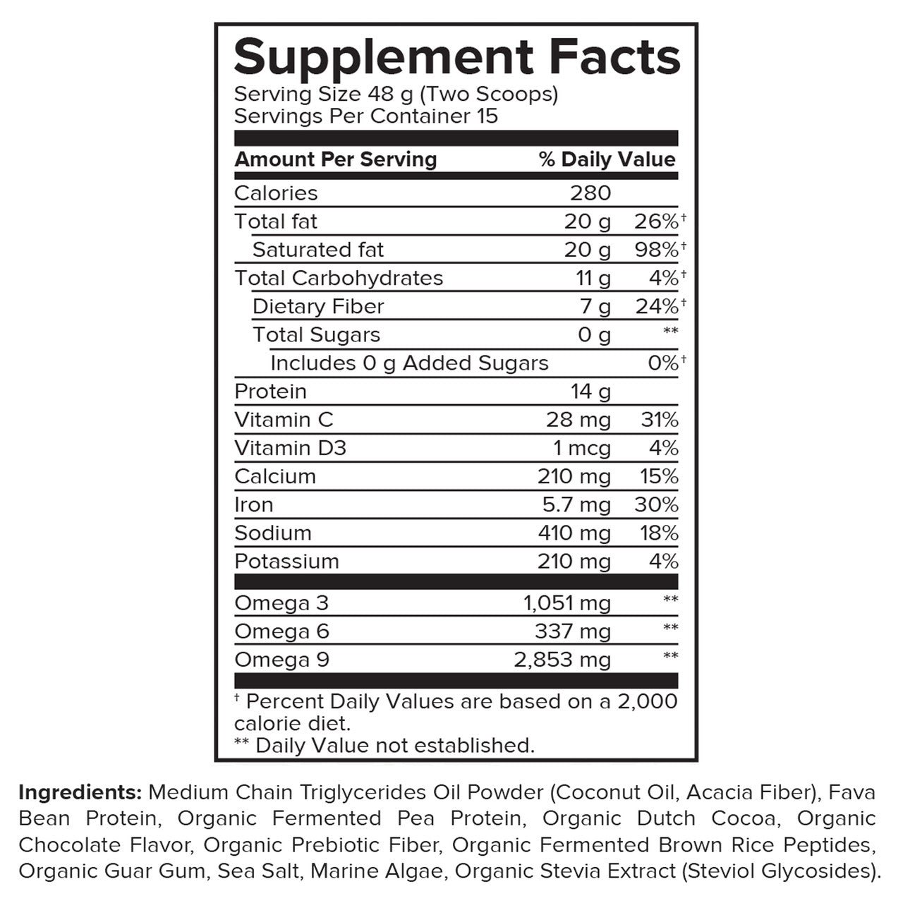 Portions Master Keto Body Protein Peptides Chocolate