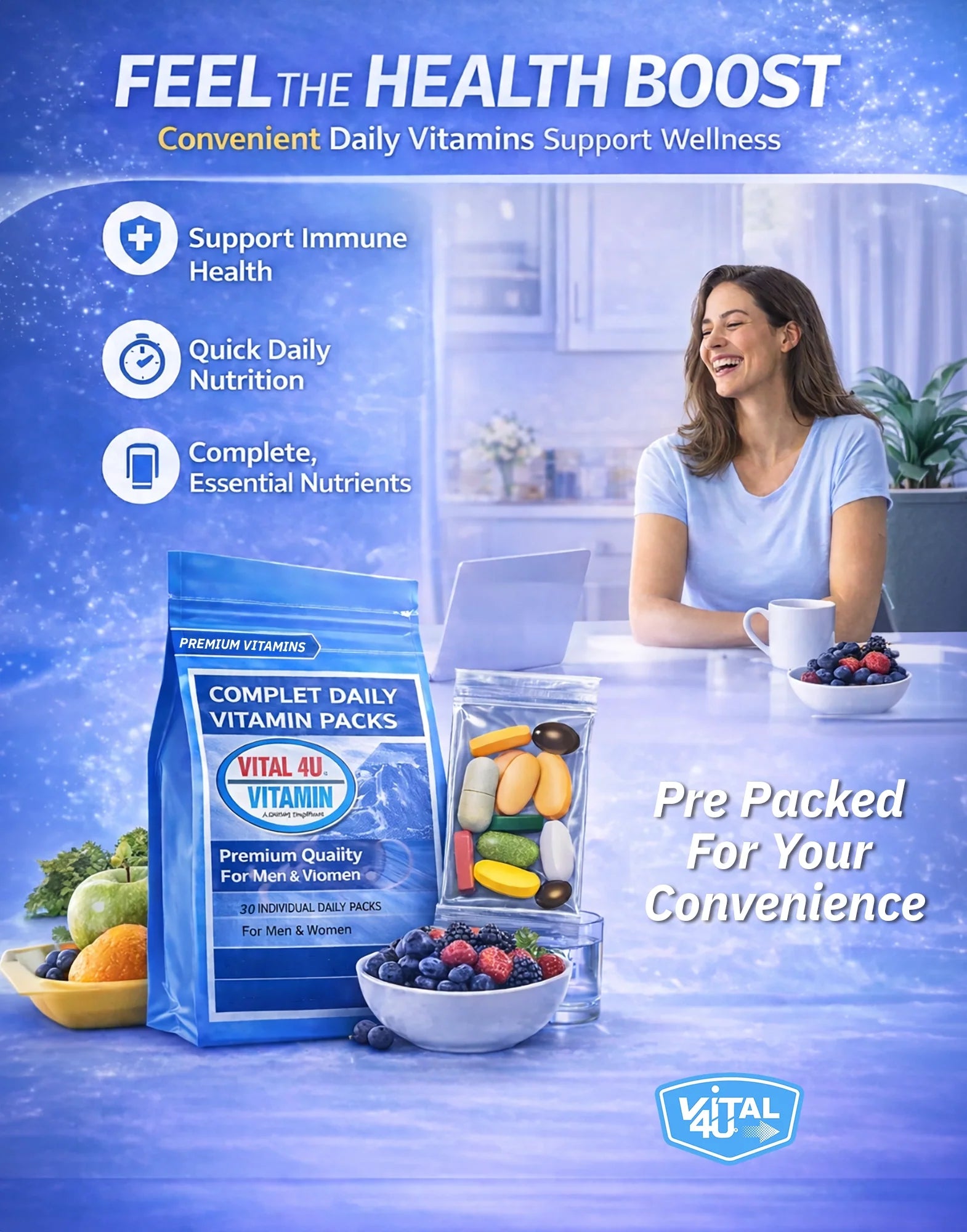 Vital 4U Premium 30-Day Multivitamin