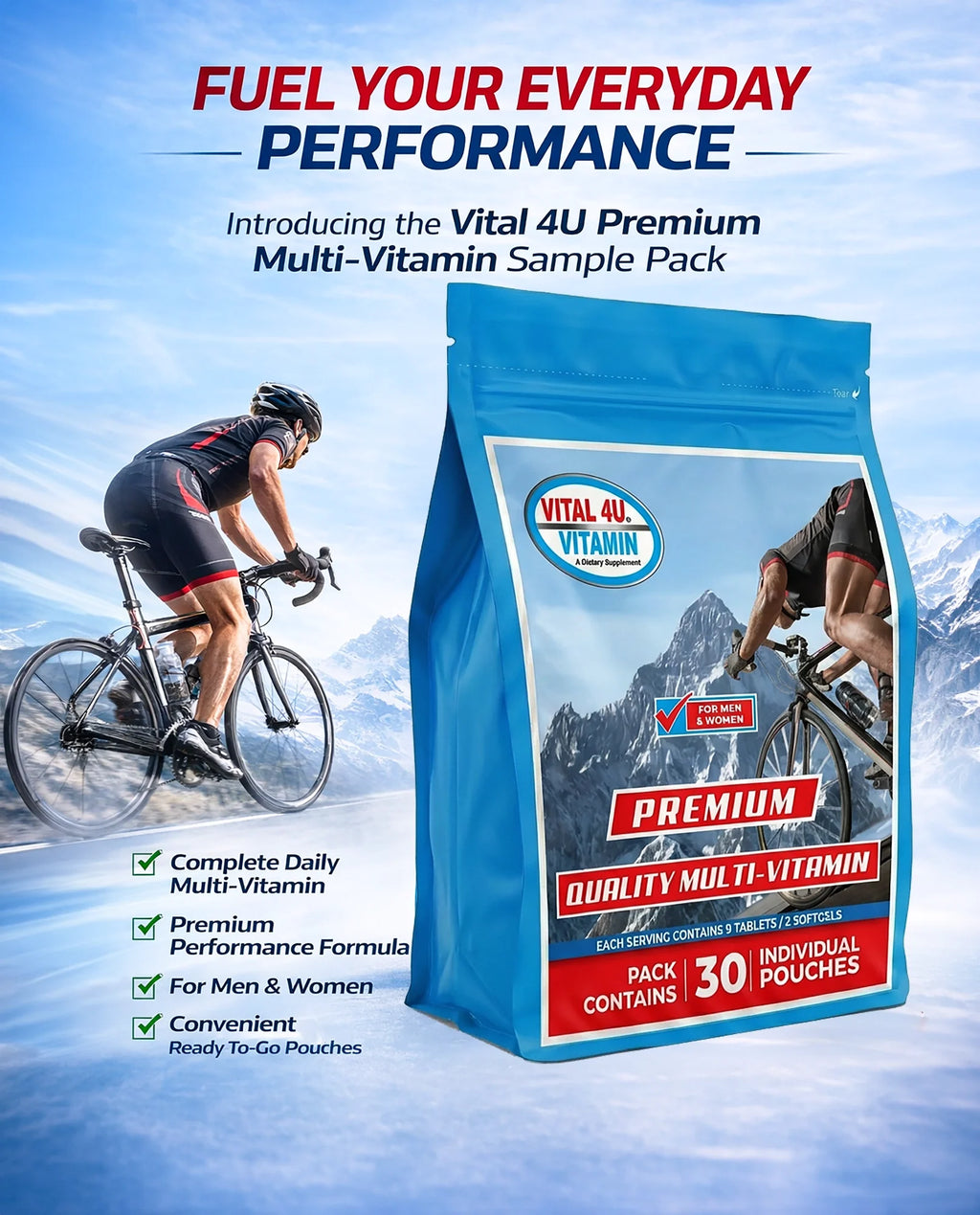 Vital 4U Premium 30-Day Multivitamin