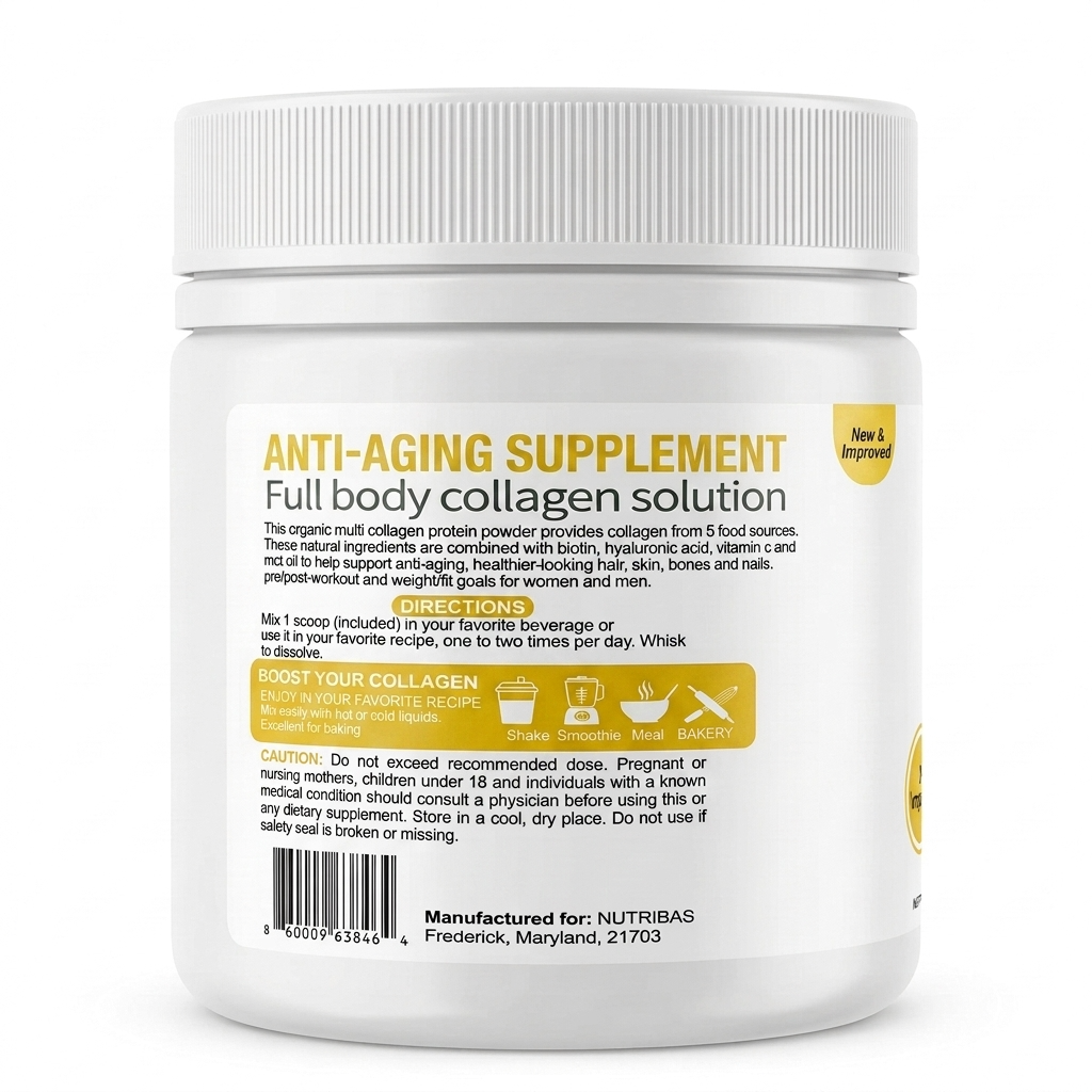 Multi Collagen Peptides Powder – Vanilla, 100g