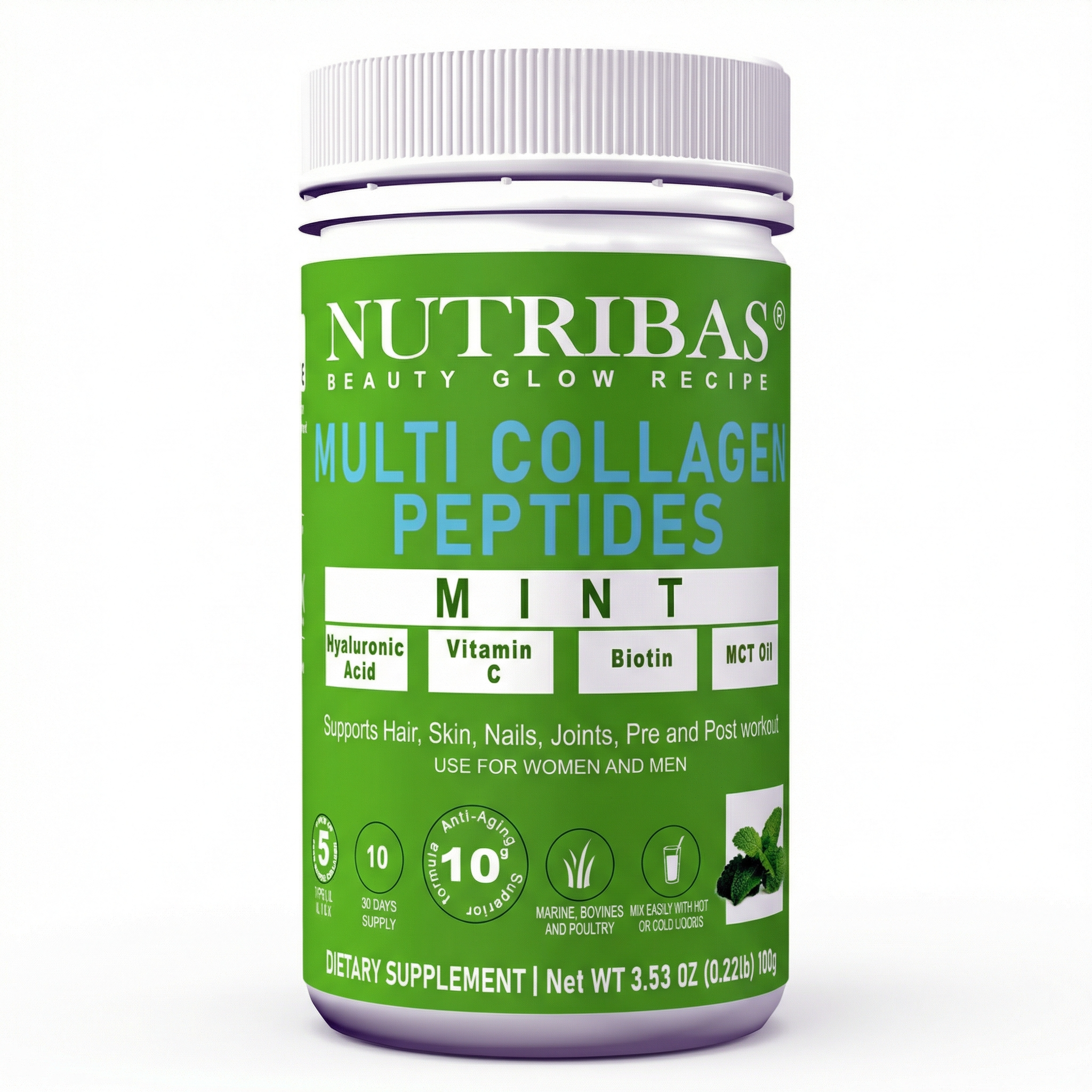 Multi Collagen Peptides Powder – Unflavored, 300g