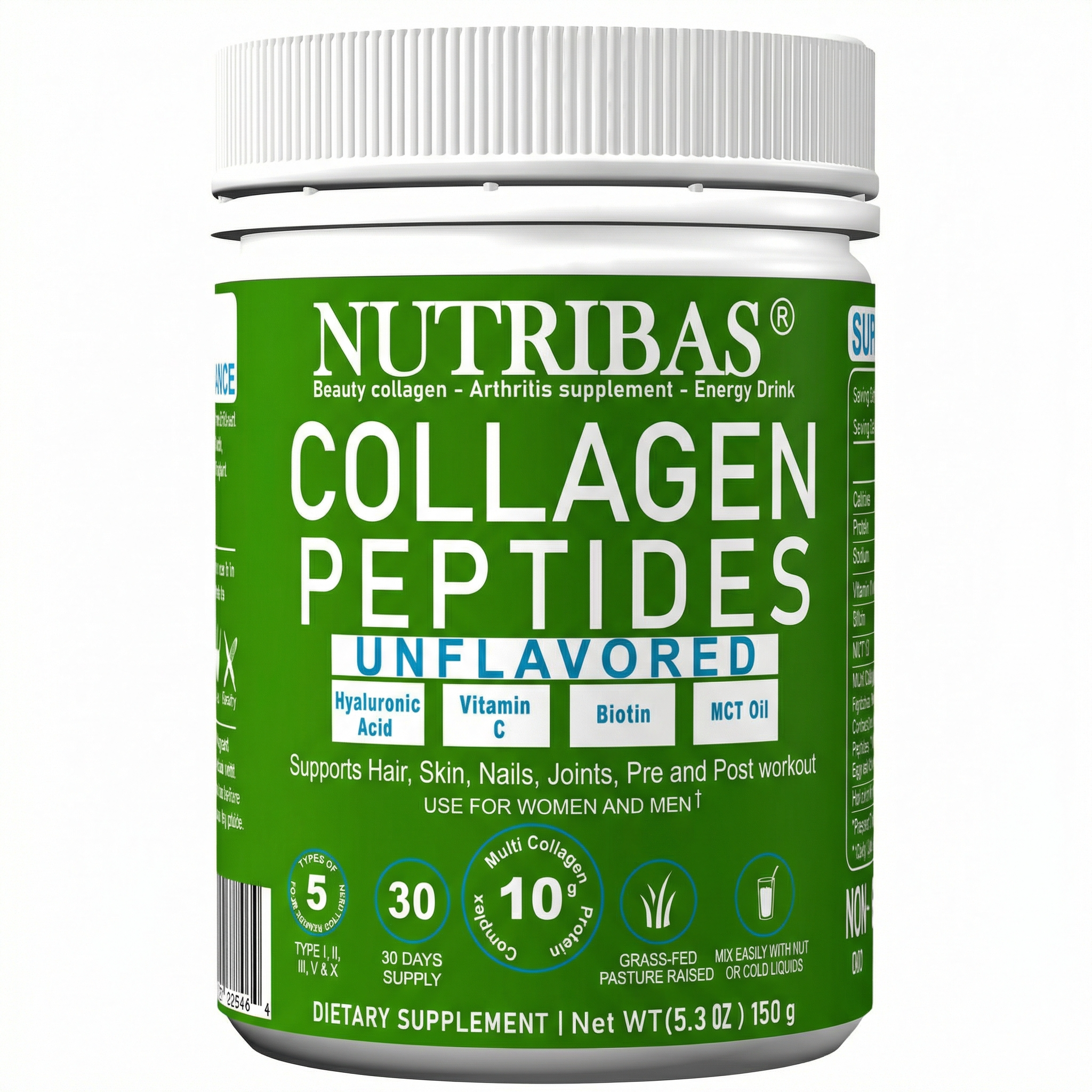Multi Collagen Peptides Powder – Unflavored, 300g