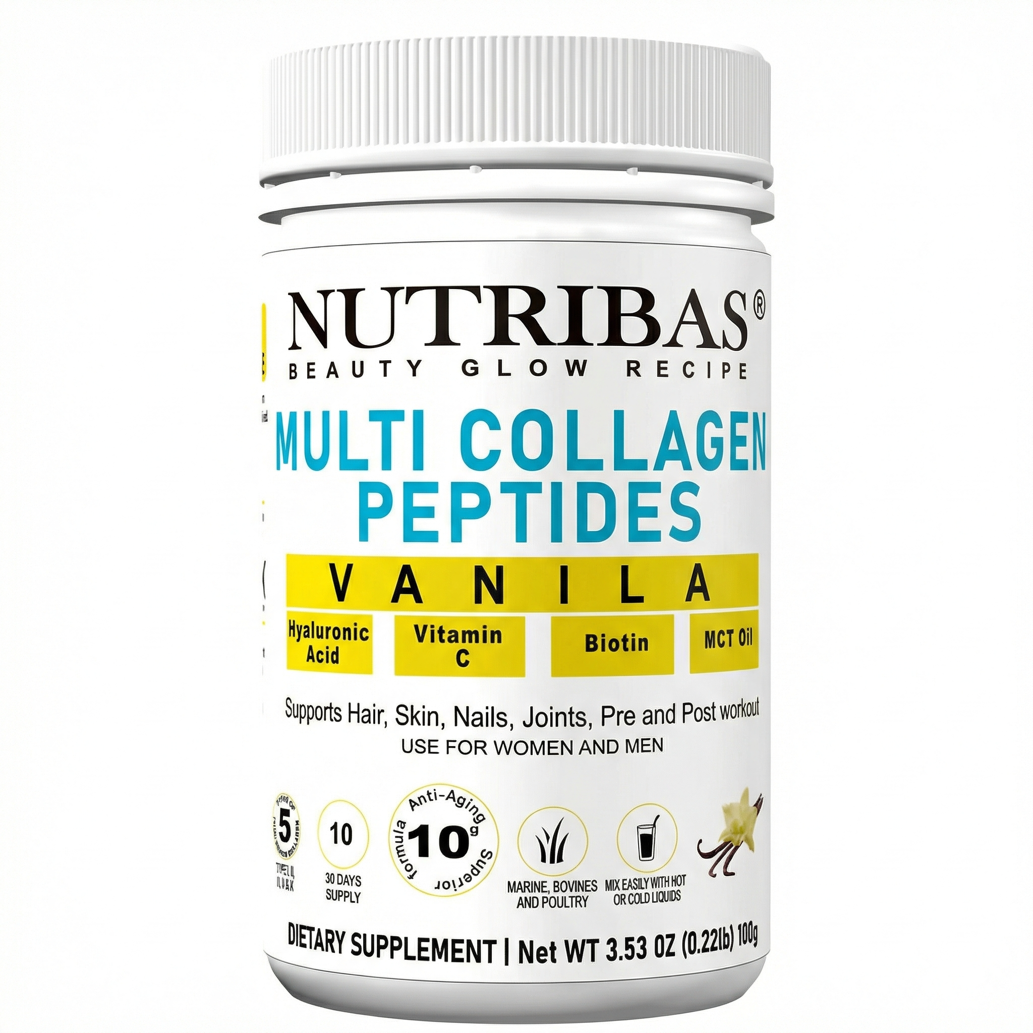 Multi Collagen Peptides Powder – Unflavored, 300g